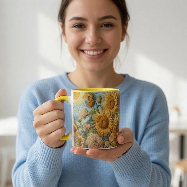 Sonnenblumen Kunst Tasse (Von Creator hochgeladen)