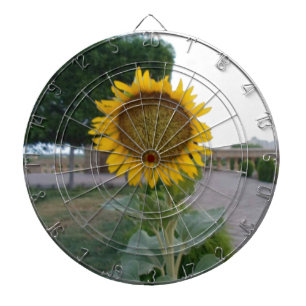 Sonnenblumen-Kunstposter Dartscheibe