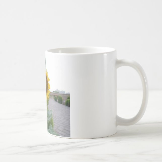Sonnenblumen-Kunstposter Kaffeetasse (Rechts)