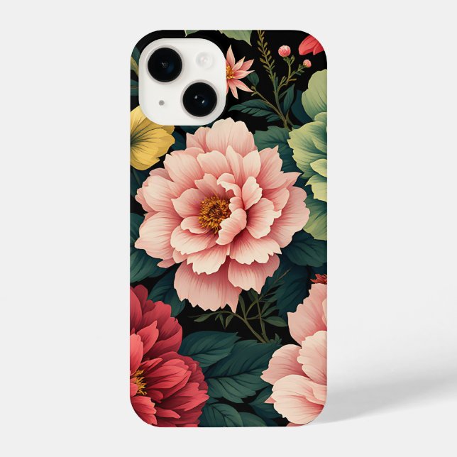 Sonnenblumen-Lächeln: Helles Blumenhandy-Gehäuse iPhone 14 Hülle (Rückseite)