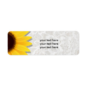 Sonnenblumen Lacy Lace Rustic Country Address Labe