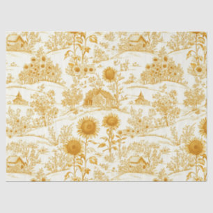 Sonnenblumen-Land Vintage Gelbe Toile (1) Seidenpapier