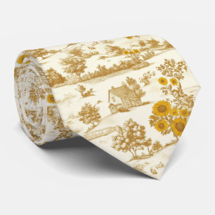 Sonnenblumen-Land Vintage Gelbe Toile (3) Krawatte