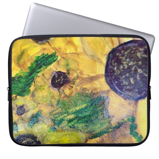 Sonnenblumen Laptopschutzhülle (Vorderseite)