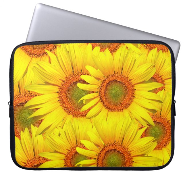 Sonnenblumen Laptopschutzhülle (Vorderseite)
