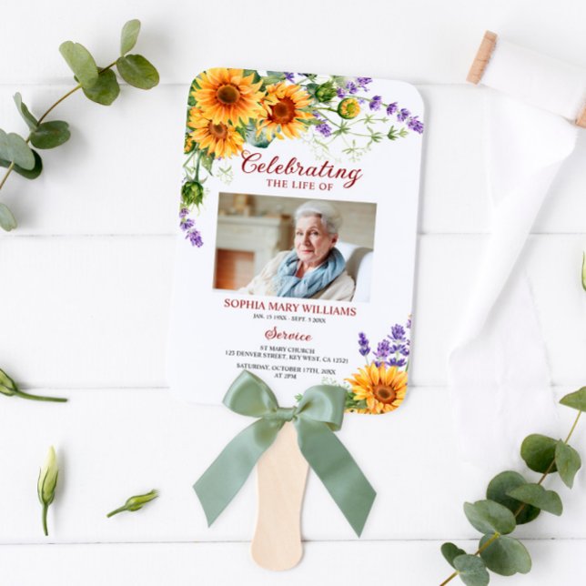 Sonnenblumen & Lavender Beerdigung Set der Fans Fächer (Von Creator hochgeladen)