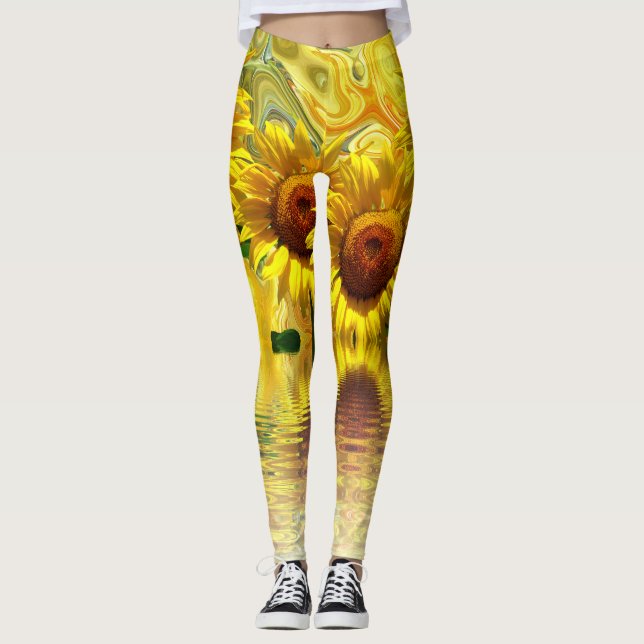 Sonnenblumen Leggings (Vorderseite)