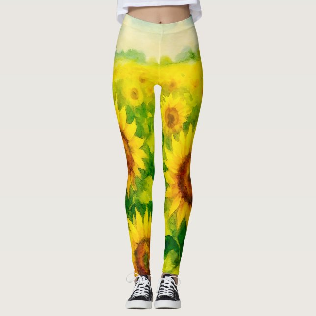 Sonnenblumen-Leggings Leggings (Vorderseite)