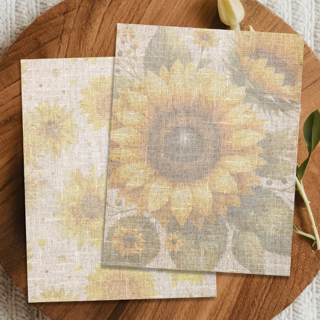 Sonnenblumen-Leinen-Design-Schreibbuchpapier (Von Creator hochgeladen)