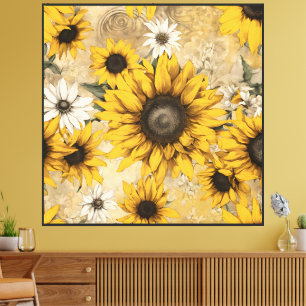 Sonnenblumen Leinwanddruck