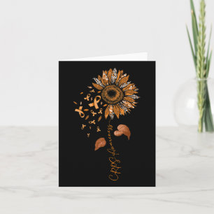 Sonnenblumen Leopard Crps Awareness Orange Ribbon Karte