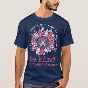 Sonnenblumen Leopard Ribbon Brustkrebs Bewusstsein T-Shirt