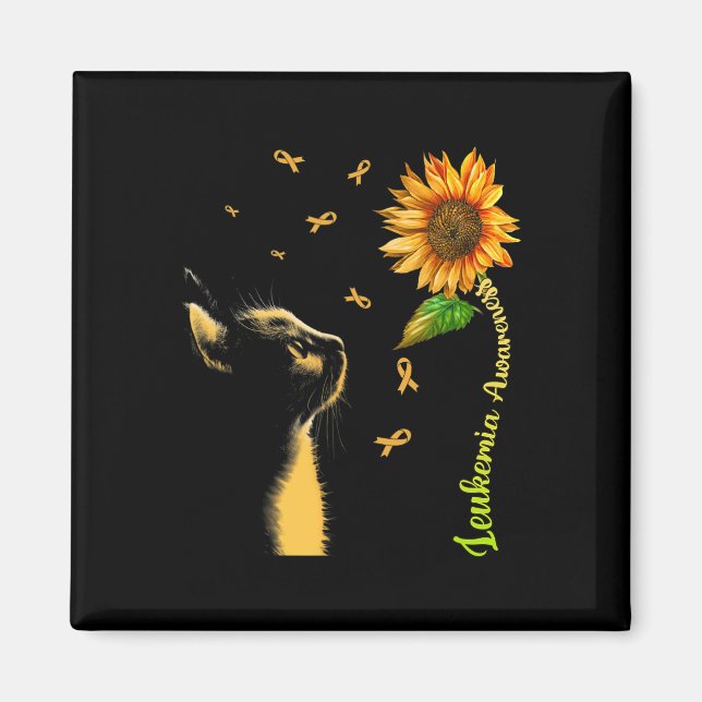 Sonnenblumen Leukämie Bewusstsein Magnet (Vorne)