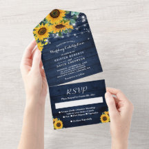 Sonnenblumen Lichterkette Rustikale Navyblaue Hoch