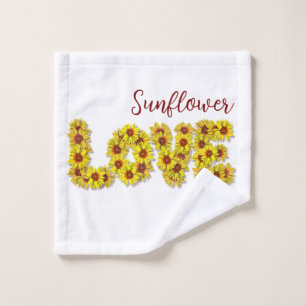 Sonnenblumen-Liebe-Badhandtücher Badhandtuch Set
