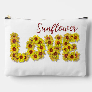 Sonnenblumen-Liebe-Große Kosmetiktasche Zubehörtasche