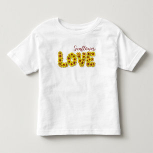 Sonnenblumen-Liebe Kleinkind-Shirt Kleinkind T-shirt