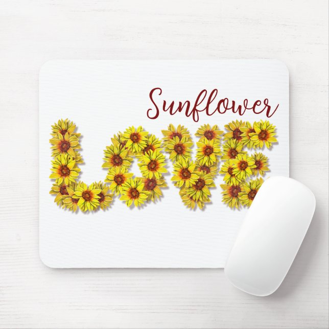 Sonnenblumen-Liebe-Mauspad Mousepad (Mit Mouse)