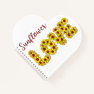 Sonnenblumen-Liebe-Spiralblock Notizbuch