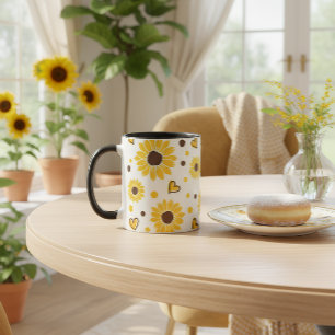 Sonnenblumen-Liebestasse – Hübscher gelber Blumenk Tasse