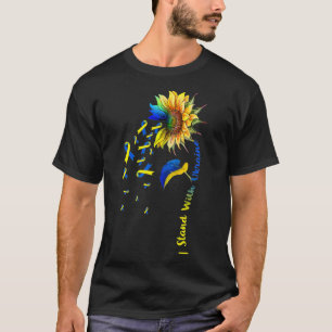 Sonnenblumen Liebhaber Ukraine Flag Power Unterst T-Shirt