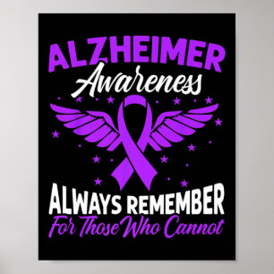 Sonnenblumen Lila Ribbon Brain Alzheimer Bewusstse Poster