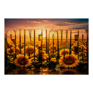 Sonnenblumen Luxus-Botanischer Blumen-Dekor Poster