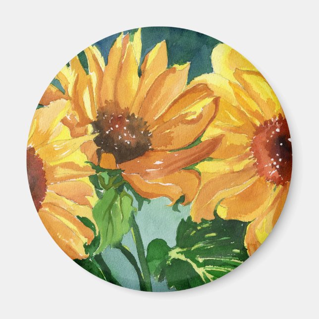 Sonnenblumen Magnet (Vorne)