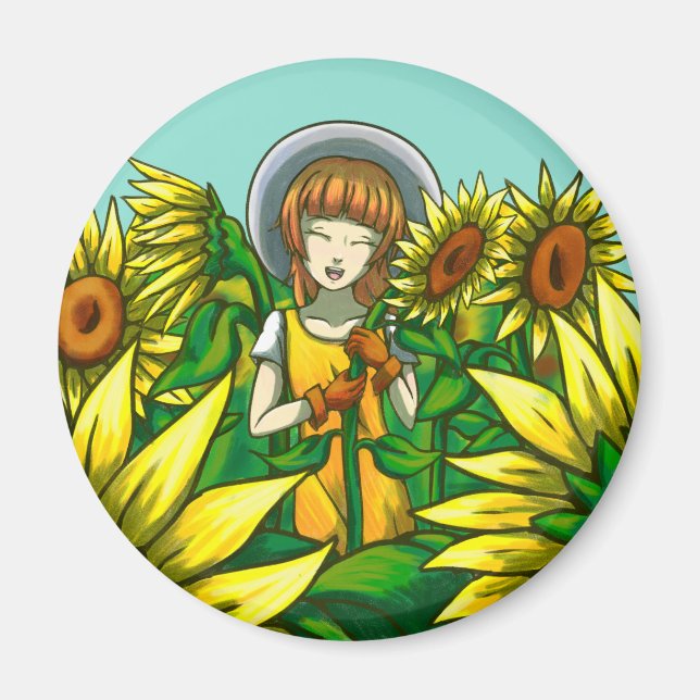 Sonnenblumen Magnet (Vorne)