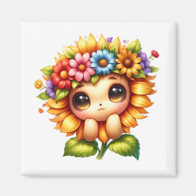 Sonnenblumen-Magnet   Magnet (Vorne)