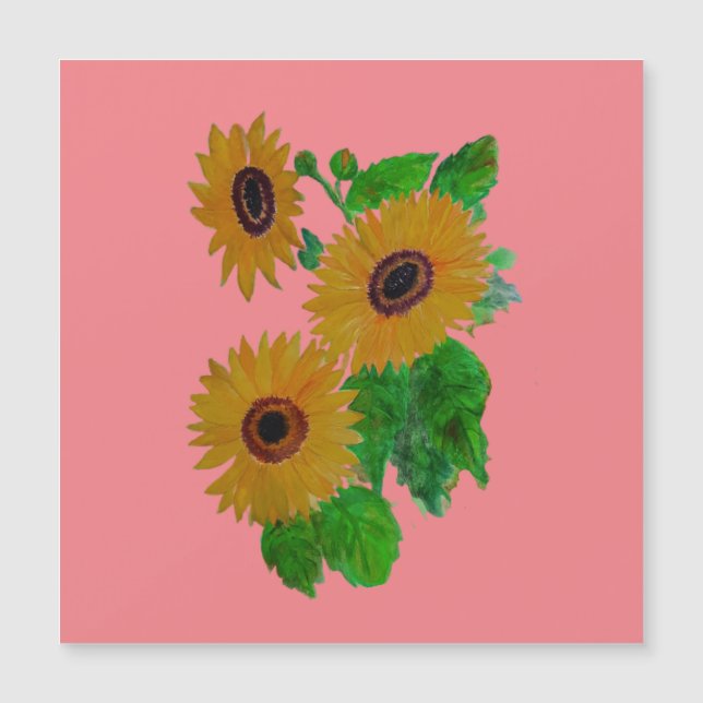 Sonnenblumen Magnetkarte (Vorderseite)