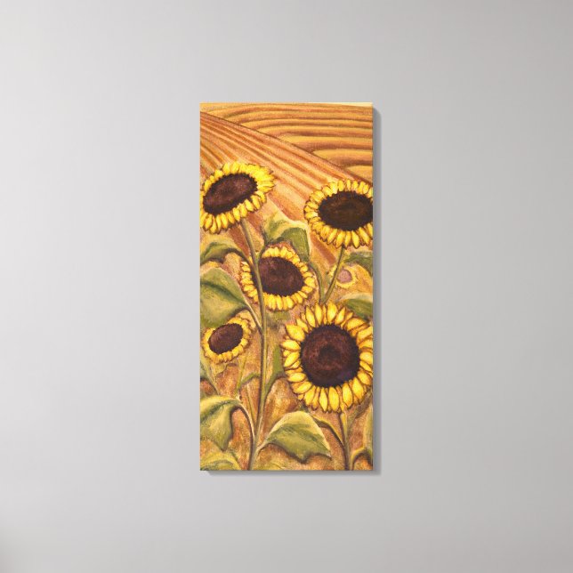 Sonnenblumen Malerei kanadischer Landschaftskunst Leinwanddruck (Vorderseite)
