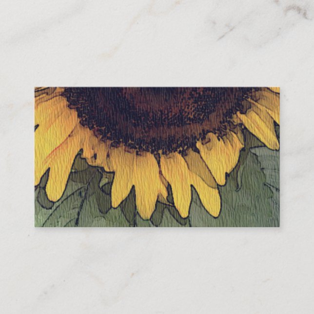 Sonnenblumen, Malerei, Pflanze, Reiki, Visitenkart Visitenkarte (Vorderseite)