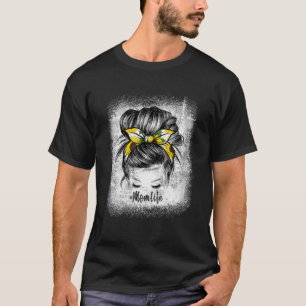 Sonnenblumen Mama Leben Messy Bun Haare Sonnenbril T-Shirt