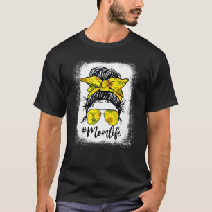 Sonnenblumen Mama Life Messy Bun gebleicht Motheru T-Shirt