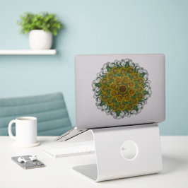 Sonnenblumen Mandala Nature Lover Sonnenblumen Blu Aufkleber