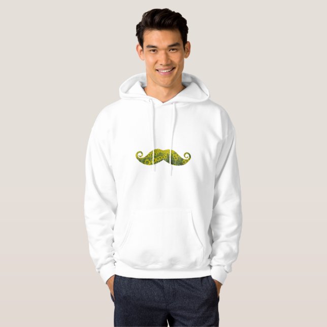 Sonnenblumen Mann Basic Hooded Sweatshirt, White Hoodie (Vorne ganz)