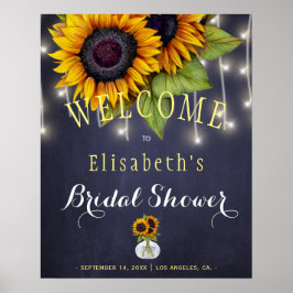 Sonnenblumen Marineschlacht HerbstBrautparty Poster