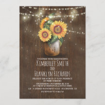 Sonnenblumen Mason Jar String Lights Hochzeit im H
