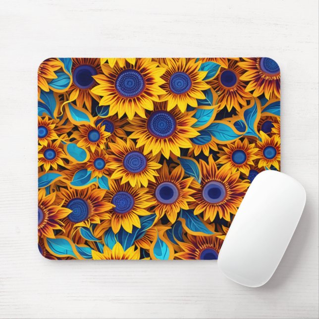 Sonnenblumen-Mauspad Mousepad (Mit Mouse)