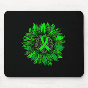 Sonnenblumen Mental Health Awareness Green Ribbon Mousepad