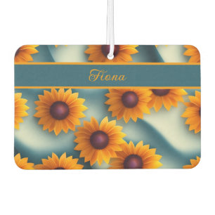 Sonnenblumen mit blauem Hintergrund Muster Autolufterfrischer
