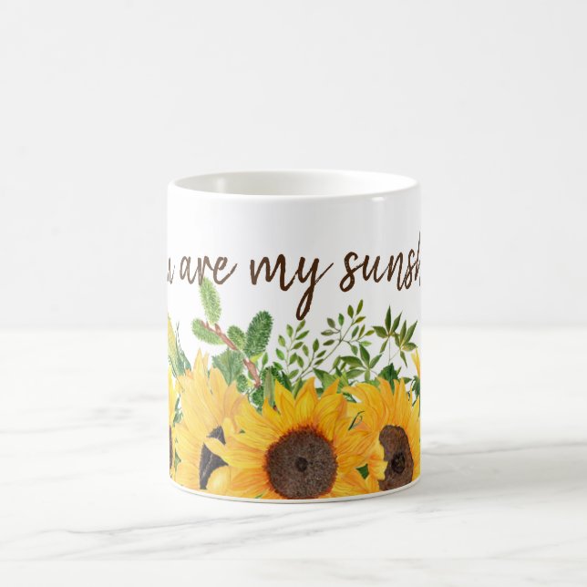 Sonnenblumen mit dir sind mein Sonnenscheinangebot Kaffeetasse (Mittel)