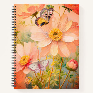 Sonnenblumen mit Schmetterlingen Notizbuch