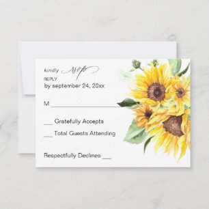 Sonnenblumen MOD Floral UAWG RSVP Karte