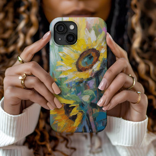 Sonnenblumen Moderne Abstrakte Blumenbemalung Case-Mate iPhone Hülle
