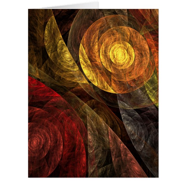 Sonnenblumen Modernes Abstraktes Kunstmuster (Vorderseite)