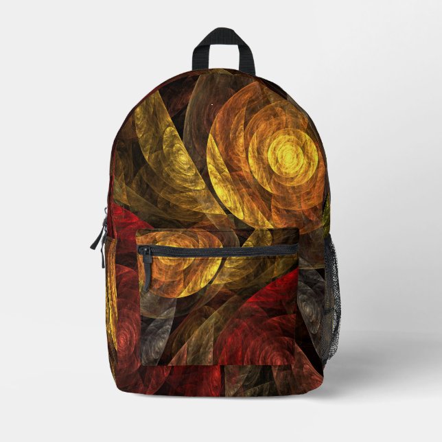 Sonnenblumen Modernes Abstraktes Kunstmuster Bedruckter Rucksack (Vorderseite)