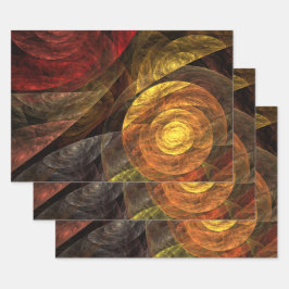Sonnenblumen Modernes Abstraktes Kunstmuster Geschenkpapier Set