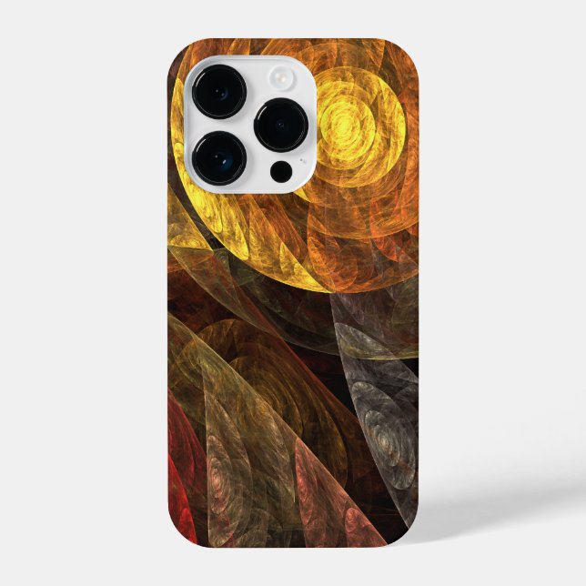 Sonnenblumen Modernes Abstraktes Kunstmuster iPhone 14 Pro Hülle (Rückseite)
